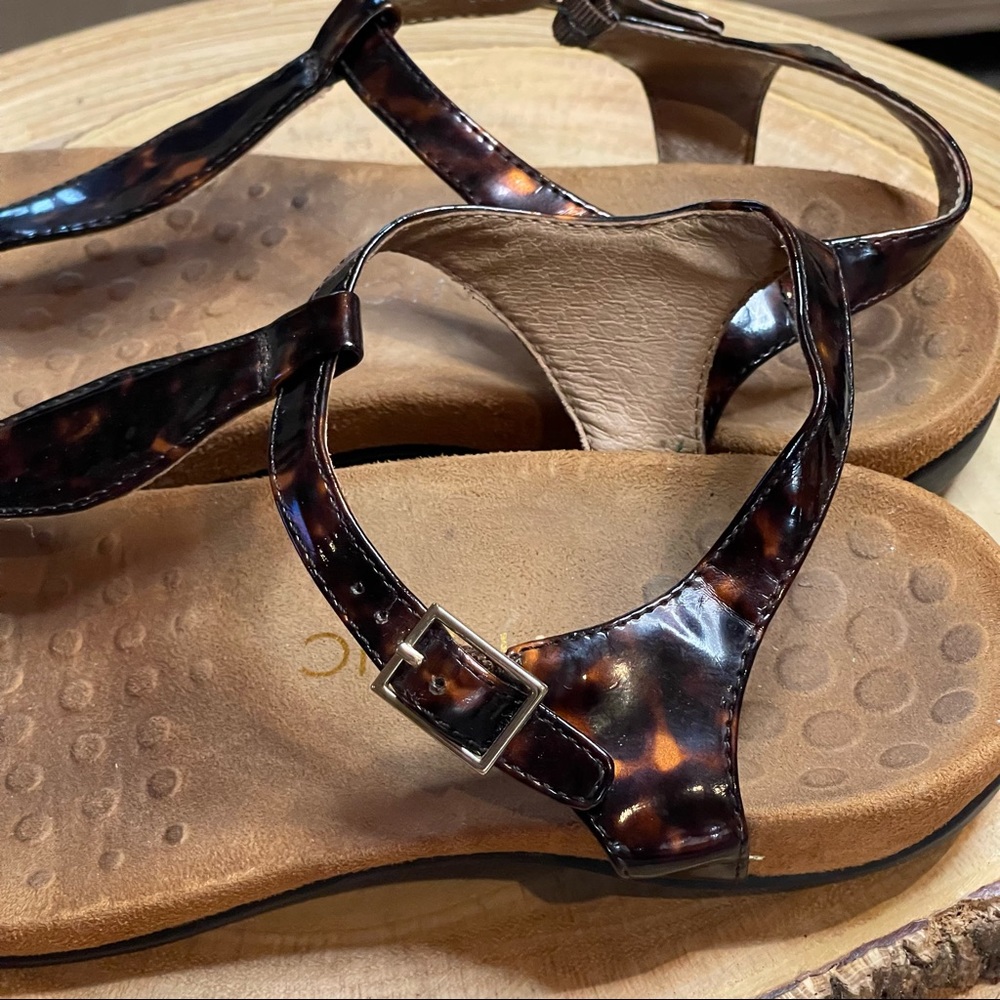 Vionic Rest Paden Backstrap Thong Brown Tortoise - image 6